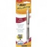 BIC Atlantis Ultra Comfort Druckkugelschreiber, verschiedene Schaftfarben, mittlere Spitze (1,0 mm), Schwarz