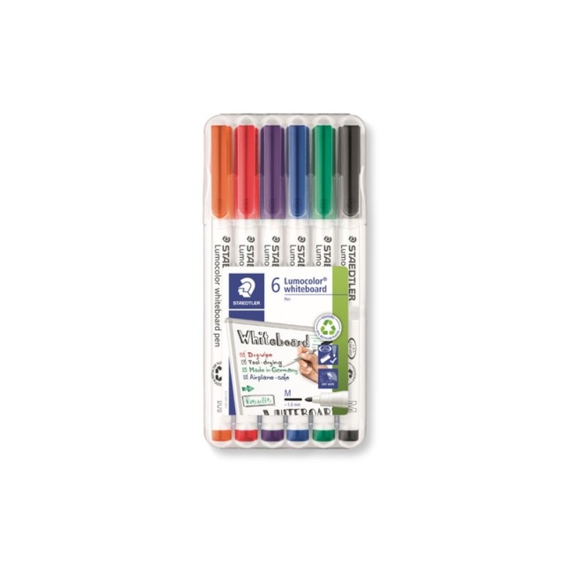 STAEDTLER Whiteboardmarker Lumocolor compact 341 ，6 St.Pack.