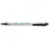 BIC CSEM11BK Ecolutions Clic Stic Druckkugelschreiber, schwarze Tinte, 1 mm, mittel, Dutzend