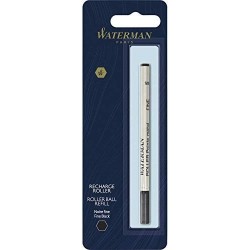 Waterman(R)-Mine, Tintenroller, feine Spitze, 0,5 mm, schwarz (2er-Pack)