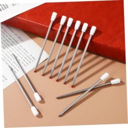 10 Stück 7 cm Metall-Minen, Tintenstift-Minen, Flüssiggel-Minen, Schreibstift-Minen, schwarze Stift-Minen, Kugelschreiber-Minen, Nachfüllstifte, Druckbleistift, auswechselbar, für Schüler