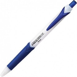 Pentel-Stifte, GlideWrite-Kugelschreiber mit TechniFLO-Tinte – 4er-Pack BLAUER Tintenstifte 1,0 mm mit einziehbarem Schaftdesign – einfacher Griff und sanftes Schreiben, Metallspitze, Stift mit mittlerer Spitze. Blau und Schwarz i