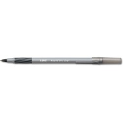 BIC GSFG11BK, runder Stic Grip Xtra Comfort Kugelschreiber, schwarze Tinte, 0,8 mm, fein, Dutzend