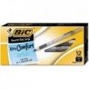 BIC GSFG11BK, runder Stic Grip Xtra Comfort Kugelschreiber, schwarze Tinte, 0,8 mm, fein, Dutzend