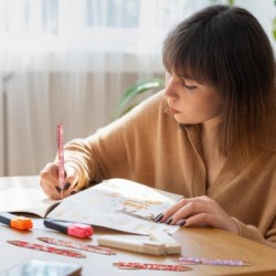 Mabor Kugelschreiber mit Blumenkunst, 6 Stück, süßer, modischer Druckkugelschreiber, schwarzer Kugelschreiber, personalisierte Stifte, geeignet für Frauen, Kollegen, Lehrer, Studenten, Geschenke