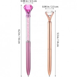 NUOBESTY 6-teiliger Diamant-Stift mit großem Kristall, einziehbarer Bling-Metall-Kugelschreiber mit Strasssteinen, schwarze Tintenstifte, Edelstein-Signierstifte für Hochzeit, Büro, Schule