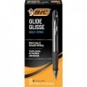 BIC Glide Bold Black Kugelschreiber, dicke Spitze (1,6 mm), 12er-Packung, Druckkugelschreiber mit komfortablem, vollem Griff