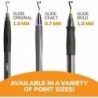 BIC Glide Bold Black Kugelschreiber, dicke Spitze (1,6 mm), 12er-Packung, Druckkugelschreiber mit komfortablem, vollem Griff