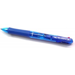 PILOT Acroball 4 Mehrfarben-Kugelschreiber, 0,7 mm, transparentes blaues Gehäuse + 4 Farbtintenminen (Schwarz, Rot, Blau und Grün)