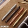 STONEGO Metall-Kugelschreiber ohne Kappe, Chrom, schwarze Tinte, 1,0 mm, mittlere Spitze, sanftes Schreiben, Business-Stift, einziehbarer Griff aus Edelstahl, Executive-Stift, schönes Geschenk für Männer, Frauen, Büro, Schule (Silber)