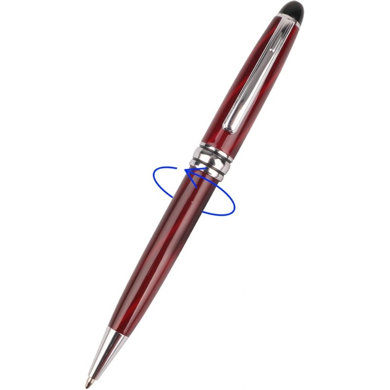 STONEGO Schwarze Tinte, mittlere Spitze (1,0 mm), einziehbarer Lack-Tintenroller, sanft schreibender Tintenroller, eleganter Executive-Signatur-Stift, Geschenk für Männer und Frauen, Schule, Büro, Geschäft