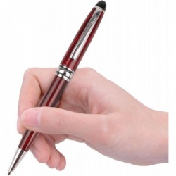 STONEGO Schwarze Tinte, mittlere Spitze (1,0 mm), einziehbarer Lack-Tintenroller, sanft schreibender Tintenroller, eleganter Executive-Signatur-Stift, Geschenk für Männer und Frauen, Schule, Büro, Geschäft