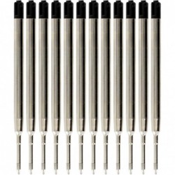 JinHao Kugelschreiberminen für Parker-Stifte, feine Spitze, 0,7 mm, 12er-Pack (12er-Pack – schwarze Tinte)