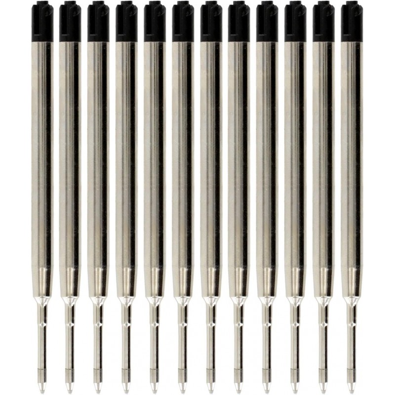 JinHao Kugelschreiberminen für Parker-Stifte, feine Spitze, 0,7 mm, 12er-Pack (12er-Pack – schwarze Tinte)