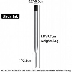 Stiftminen, auswechselbare Kugelschreiberminen, mittlere Spitze, 1,0 mm, Metall, glattes Schreiben, Geltintenminen für Schulbürobedarf (schwarz, 5 Stück)