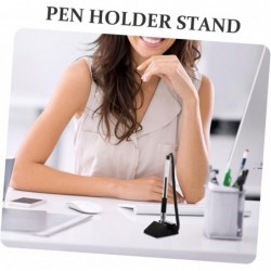 LALAFINA 4 Stück Büro-Gelschreiber, Deko-Stift mit Ständer, Desktop-Kugelschreiber, Gästebuch-Stift, Schreibtisch-Stift mit Kugelkette, Stiftkette zum Umhängen, Hotel-Schreibstift, Tintenschreiber, Kettenstifte, schwarzer Kunststoff