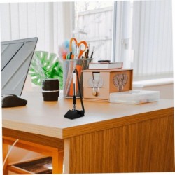 LALAFINA 4 Stück Büro-Gelschreiber, Deko-Stift mit Ständer, Desktop-Kugelschreiber, Gästebuch-Stift, Schreibtisch-Stift mit Kugelkette, Stiftkette zum Umhängen, Hotel-Schreibstift, Tintenschreiber, Kettenstifte, schwarzer Kunststoff