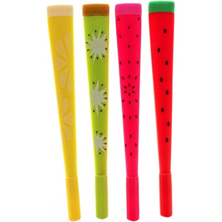 4 Stück Gel-Tintenstifte, Cartoon-Stifte, Gelstifte, schwarze Tintenstifte, Markierstift, schwarzer Gelstift, Kinderstifte, süßer Stift, Füllfederhalter, Nachfüll-Gelstift, Schreibstifte, Kugelschreiber, einzigartiger Teststift