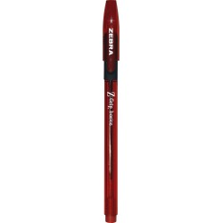 Zebra Pen Z-Grip Basics Stick Pen, mittlere Spitze, 1,0 mm, rote Tinte, 12 Stück