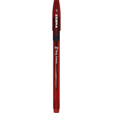 Zebra Pen Z-Grip Basics Stick Pen, mittlere Spitze, 1,0 mm, rote Tinte, 12 Stück