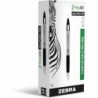 Zebra Pen Z-Grip® Max Druckkugelschreiber, mittlere Spitze, 1,0 mm, silberner Schaft, schwarze Tinte, 12er-Pack