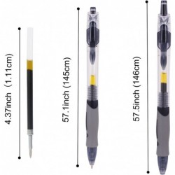 PASOL Gelschreiber, 12er-Pack, einziehbare Gel-Tintenroller, 0,5 mm feine Spitzen für sanftes Schreiben (schwarz)