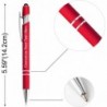 Amlion Custom Pens Personalisiert Großpackung, Individuelle Kugelschreiber mit Stylus, Namensnachricht, Logogravur, Geschenk für Weihnachten, Hochzeit, Geschäft, Schulabschluss - 12, 24, 48, 96 Stück, schwarze Tinte