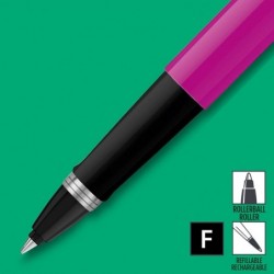 Parker Jotter Originals Tintenroller, klassisches Magenta-Finish, feine Spitze, schwarze Tinte