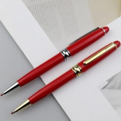 Personalisiertes Stift-Geschenkset, individueller Stift mit Namen, Metallstift mit kostenloser Gravur, Geschenke zum Schulabschluss, Jahrestag, Geburtstag, Weihnachten, einzigartige Geschenke für Männer und Frauen, schwarze Tinte. (Rot)