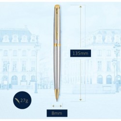 Waterman Hémisphère Kugelschreiber,Edelstahl mit Goldzierteile