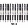 M&G Gelschreiber mit Druckfunktion, 0,5 mm, Mikrospitze, klassisches Modell K-35, schwarze Tinte, 12er-Pack