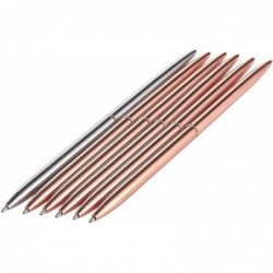 Juvale Kugelschreiber – 6er-Pack Druckkugelschreiber, 0,7 mm feine Spitze, eleganter Metall-Business-Stift in Roségold und Silber für den privaten oder geschäftlichen Gebrauch, 5 Roségold, 1 Silber, inklusive Aufbewahrungsetui