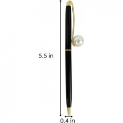 SHIDOW Perlen-Dekorationskugelschreiber aus Metall, Kugelschreiber 0,7 mm feine Spitze, schwarze Tinte, Unterschriftenstift für Büro, Zuhause, Party, Weihnachten, Geburtstag (2 Stück)