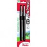 Pentel Rolling Writer Tintenroller, mittlere Linie, schwarze Tinte, 2er-Pack (R100BP2A)