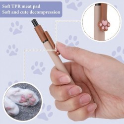 Amaxiu Niedliche Gel-Tintenstifte mit Katzenpfoten, 5 Stück, 0,5 mm, einziehbare Kugelschreiber, ästhetischer Tintenroller, Kawaii-Schreibstift, schwarze Tinte, feine Spitze, Stifte für Katzenliebhaber, Büro- und Schulbedarf