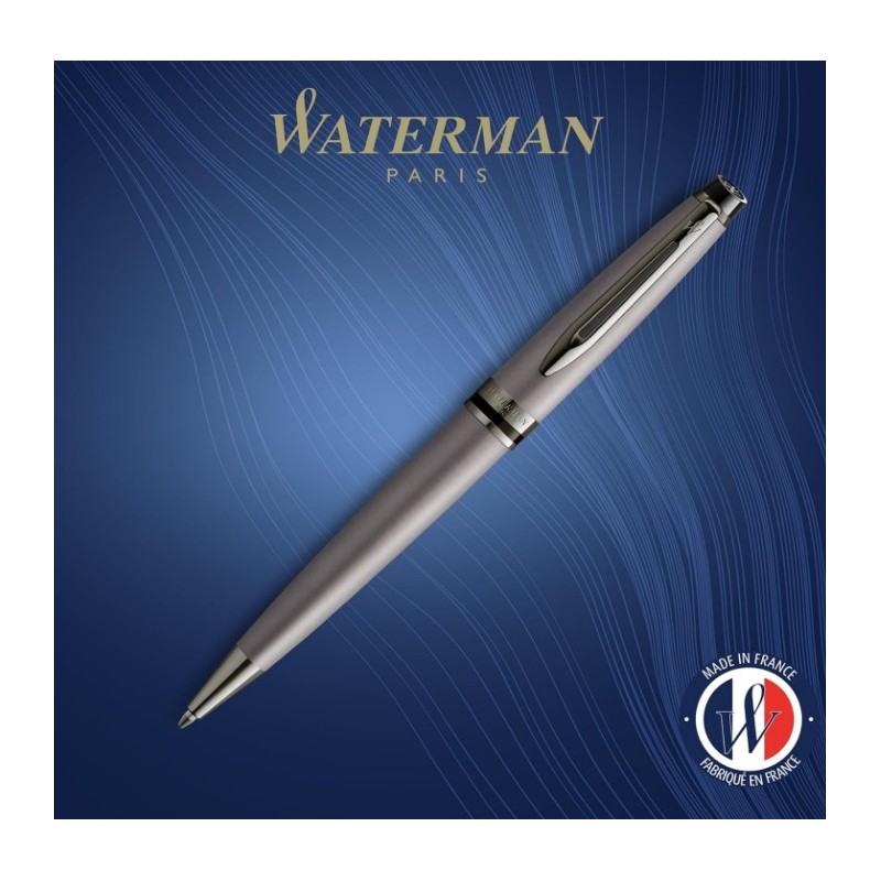 Waterman Expert Kugelschreiber,Silberfarbene Metallic,Mittlere Spitze