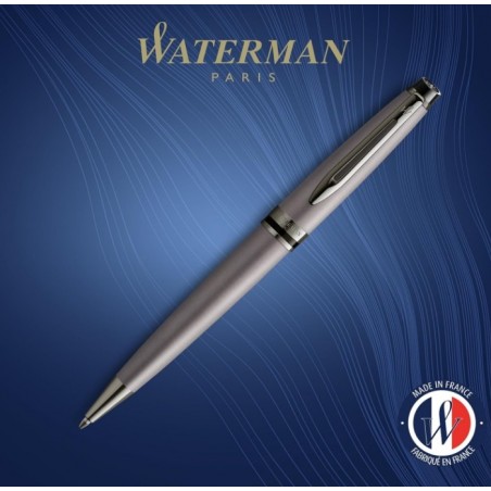 Waterman Expert Kugelschreiber,Silberfarbene Metallic,Mittlere Spitze