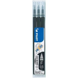 Pilot, Frixion Clicker Minen, Stärke 0,5 mm, 3er Pack, Schwarz (2276001F)