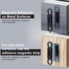 WALLFID 10er-Pack magnetische Stifthalter-Clips aus Silikon – ideal für Gel-Tintenstifte oder trocken abwischbare Marker, kompatibel mit Schreibtisch, Kühlschrank, Whiteboard, Klemmbrett – inkl. Magnetfolie (schwarz, 10er-Pack)