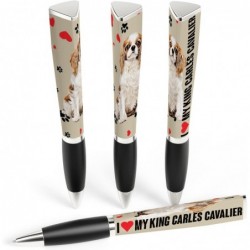 ANINKABOVE Stift mit dem Schriftzug „I Love my King Charles Cavelier“, mittlere Spitze, schwarze Tinte, sanftes Schreiben, nachfüllbar, tolles Geschenk für alle Anlässe, Geschenk für Frauen, Männer, Kinder