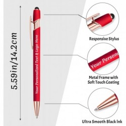 Bis zu 500 Stück personalisierte Stifte, individuelle Stifte, Massengravur des Firmennamens, Textlogos, personalisierte Werbeartikel, Stylus-Stift mit schwarzer Tinte, Geschenk für Jubiläen, Schulabschluss, Geburtstage, Hochzeiten