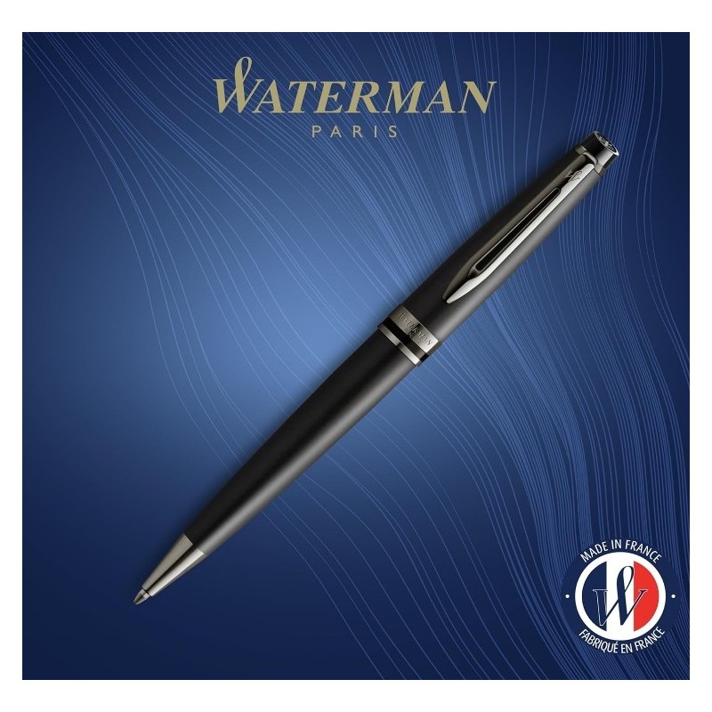 Waterman Expert Kugelschreiber,Schwarze Metallic-Lackierung