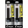 Schwarze Pilot G2 Gel-Tintenmine für Rolling Ball Pens, Bold Point, 4 Minen (77289)