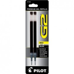 Schwarze Pilot G2 Gel-Tintenmine für Rolling Ball Pens, Bold Point, 4 Minen (77289)