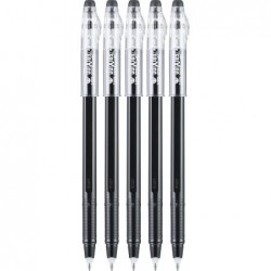 Pilot, FriXion ColorSticks, löschbare Geltintenstifte, feine Spitze 0,7 mm, 5er-Pack, schwarz