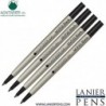 Lanier Kombipack – 4er-Pack – Monteverde® Rollerball P22 Paste Ink Refill, kompatibel mit den meisten Parker®-Rollerball-Stiften – Schwarz (feine Spitze 0,6 mm)