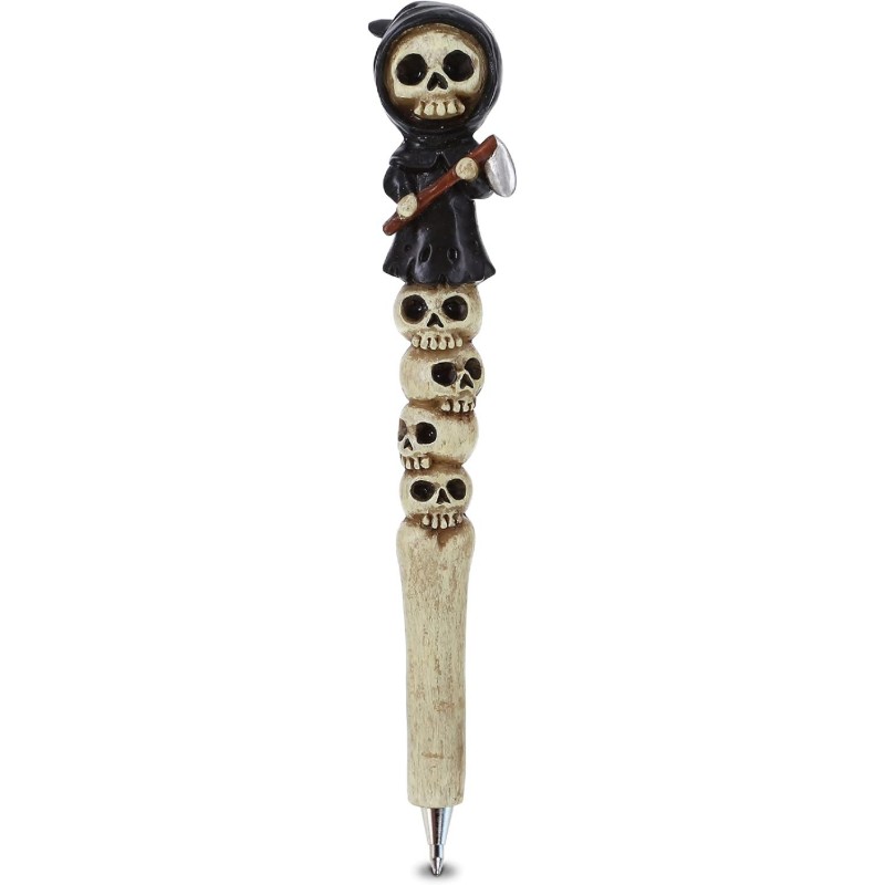 Neuartiger Stift mit Totenkopfmonster – Lustiger, einzigartiger Kugelschreiber für Kinder und Erwachsene, cooles Schreibstift-Instrument mit Totenkopfmonster für Schule und Büro, Schreibtisch-Dekor-Zubehör