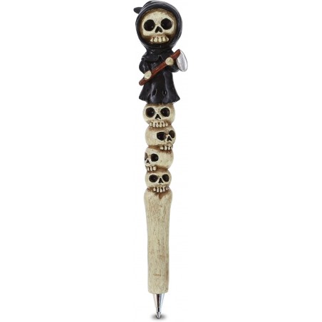 Neuartiger Stift mit Totenkopfmonster – Lustiger, einzigartiger Kugelschreiber für Kinder und Erwachsene, cooles Schreibstift-Instrument mit Totenkopfmonster für Schule und Büro, Schreibtisch-Dekor-Zubehör