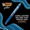 BIC Gelocity Original Black Gelstifte, mittlere Spitze (0,7 mm), 12er-Packung, einziehbare Gelstifte mit bequemem Griff