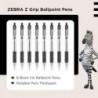 Zebra Pen Z Grip schwarze Kugelschreiber mit Taschenclip, 8er-Pack, Druckkugelschreiber mit schwarzer Tinte, zuverlässige schwarze Kugelschreiber im Multipack für den alltäglichen Gebrauch, neue Packungsgröße 8er-Pack